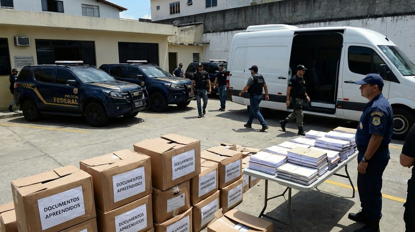 Operação da Polícia Federal contra fraude no INSS envolvendo falsos registros de indígenas.