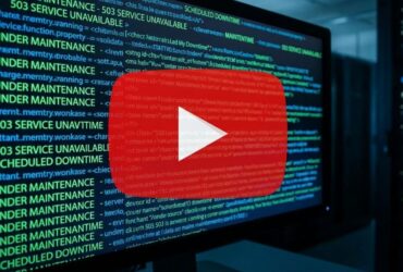 Logotipo do YouTube indicando problemas técnicos após confirmação de que o YouTube caiu